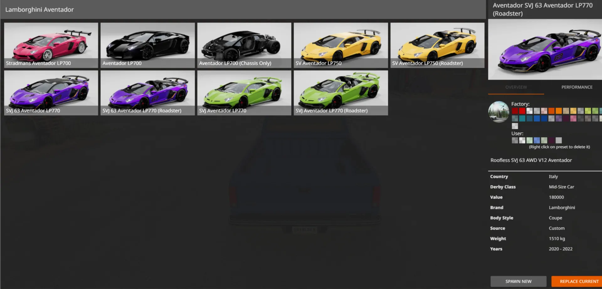 Lamborghini Aventador (With Roadsters) image 17